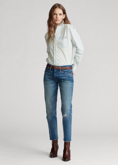 Polo Ralph Lauren Avery Boyfriend Jeans Dame Danmark (WLFCI6910)